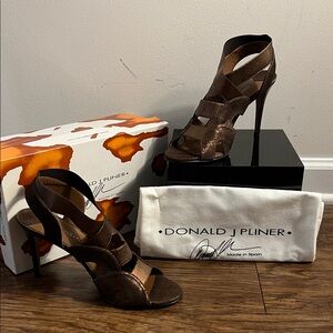 Donald J. Pliner Women's Metallic Brown Heels